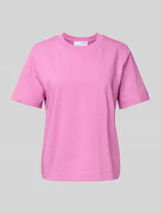 T-shirt z czystej bawełny ekologicznej z okrągłym dekoltem - Koszulki i topy damskie - miniaturka - grafika 1