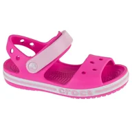 Buty dla dziewczynek - Sandały Crocs Bayaband Sandal Jr 211054-6QQ różowe - miniaturka - grafika 1