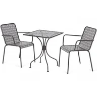 Meble ogrodowe - HOME &amp; GARDEN HOME & GARDEN Meble ogrodowe metalowe Maja Square Grey 2+1 439011 - miniaturka - grafika 1