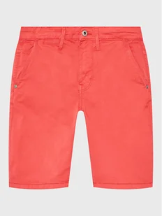 Pepe Jeans Szorty materiałowe Blueburn Short PB800726C75 Czerwony Regular Fit - Spodenki damskie - miniaturka - grafika 1