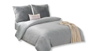 Pościel Polarowa Bubblecozy 200X220 Welur Srebrna W Bąbelki - Pościel Pościel Polarowa Bubblecozy 200X220 Welur Srebrna W Bąbelki - Pościel - miniaturka - grafika 1