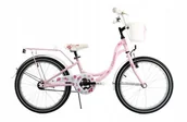 Rowery - Rower dziecięcy Art-Pol 20 Flowers koło 20 CALI PUDROWY RÓŻ PASTELOWY - miniaturka - grafika 1