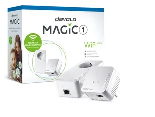 Devolo Magic 1 WiFi mini Starter Kit 1200 Mbit/s Przewodowa sieć LAN Wi-Fi Biały 2 szt. 8561 - Powerline communications - miniaturka - grafika 1