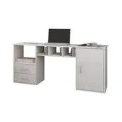 Biurka - Biurko Hanger MebloCross Biały Mat / Biały Połysk - miniaturka - grafika 1