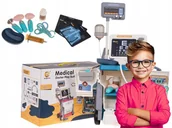 Zabawy w naśladowanie dorosłych - Duży Wózek Lekarski Zestaw Małego Lekarza Wózek Do Ekg Mały Lekarz - miniaturka - grafika 1