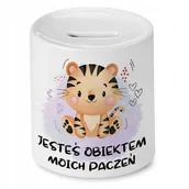 Skarbonki - Skarbonka 330 ml Dla Nikoli Córki Dziecka z Nadrukiem ze Zdjęciem + Opakowanie na prezent (wzór 04) - miniaturka - grafika 1