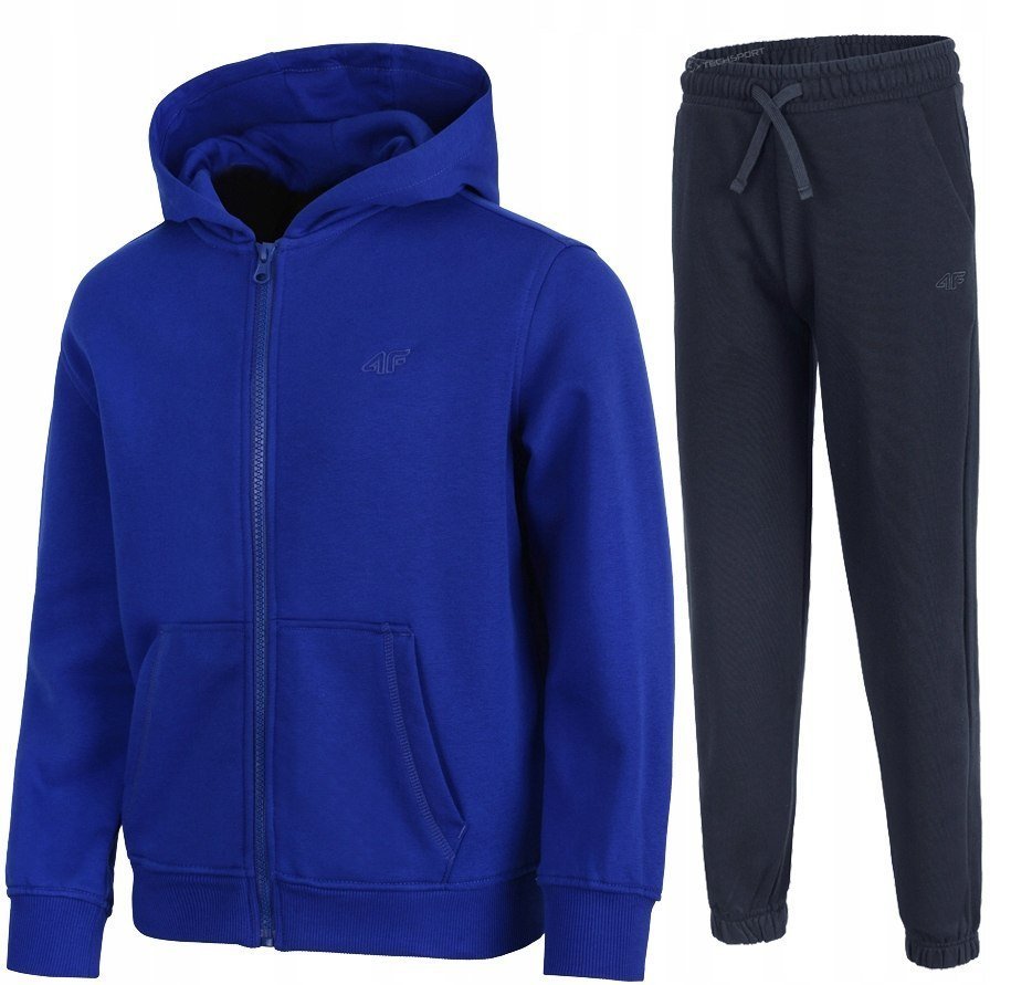 4F OCIEPLANY CHĹOPIÄCY DRES KOMPLET BLUZA ROZPINANA SPODNIE / rozm 152