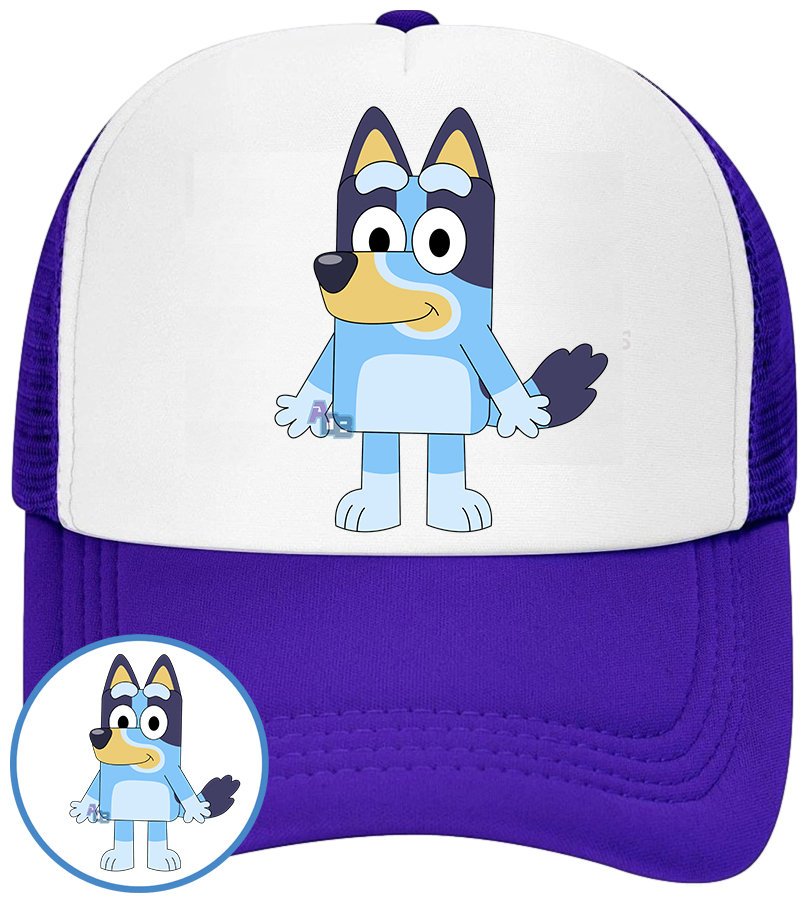 CZAPKA Z DASZKIEM BLUE BLUEY DLA DZIECI LATO SIATKA NIEBIESKA BEJSBOLÓWKA