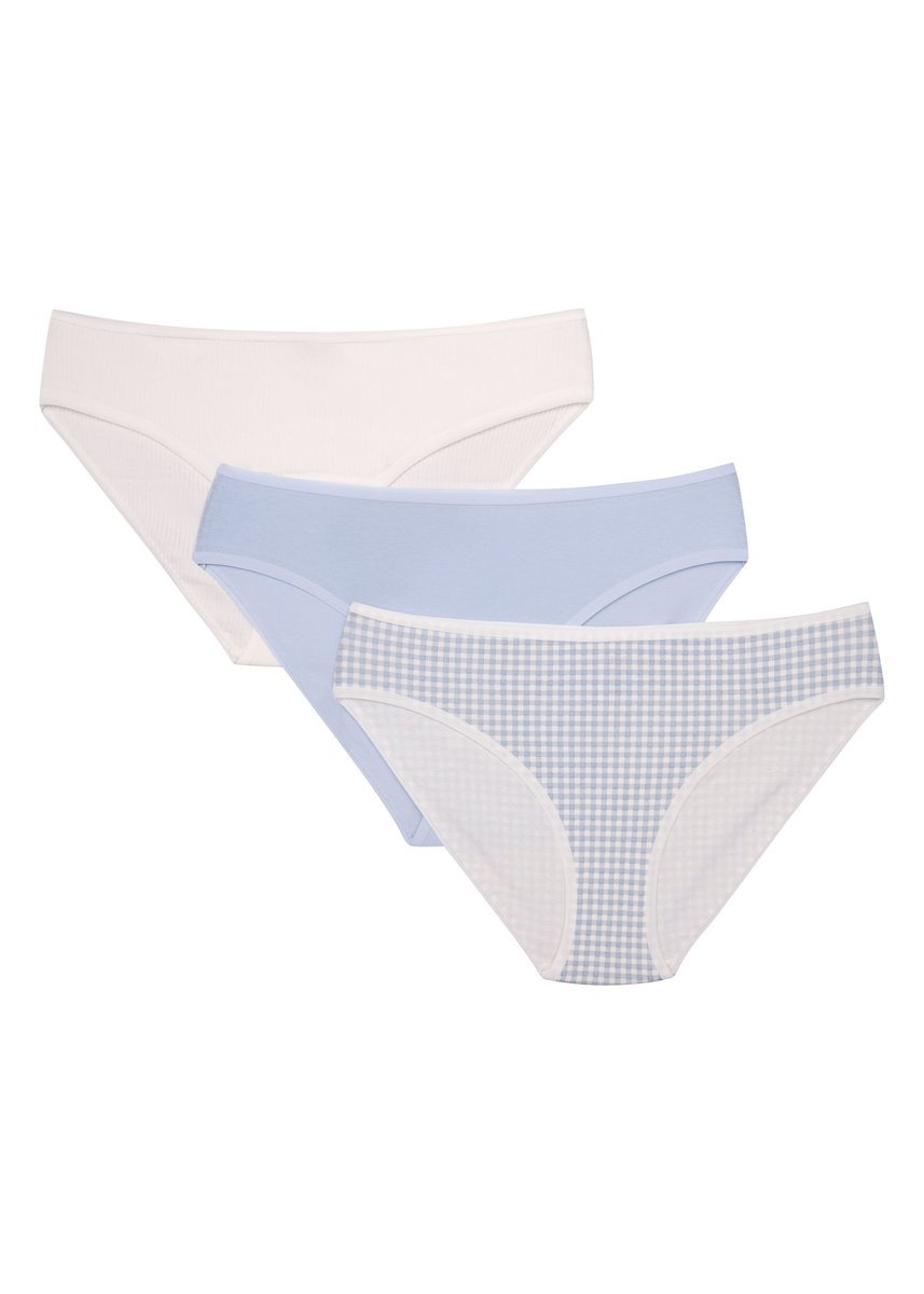 Majtki figi Mia-Mia 3-pak Esotiq niebieski, kremowy M