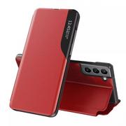 Etui i futerały do telefonów - Hurtel Eco Leather View Case elegancki futerał etui z klapką i funkcją podstawki Samsung Galaxy S22+ (S22 Plus) czerwony - miniaturka - grafika 1