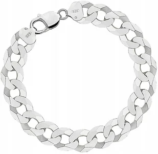 ﻿Srebrna Bransoletka Męska Pancerka 10,50 mm Diamentowana 925 Grawer Gratis - Bransolety męskie - miniaturka - grafika 1
