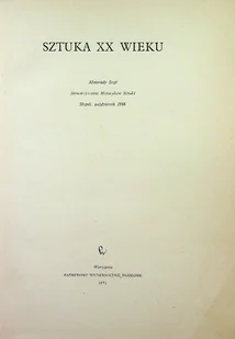 Sztuka XX wieku - Książki o kulturze i sztuce - miniaturka - grafika 1
