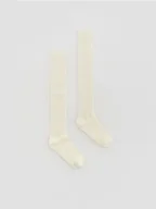 Moda i Uroda OUTLET - Reserved - Długie podkolanówki - złamana biel - miniaturka - grafika 1