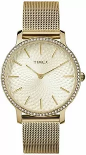 Zegarek Zegarek Timex TW2V52200 Transcend 34mm Stainless Steel Mesh - Zegarki damskie - miniaturka - grafika 1