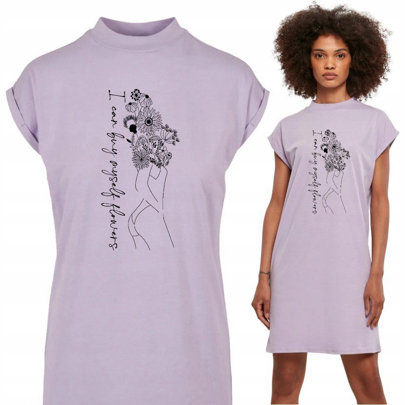 Koszula Nocna Lawendowa MYSELF FLOWERS Mix Wzory L