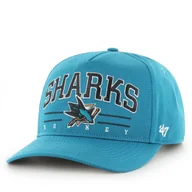 Czapki męskie - Czapka z daszkiem 47 Brand San José Sharks Roscoe Hitch H-RSCOE22GWP Niebieski - miniaturka - grafika 1