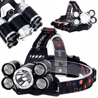Latarki - Latarka Czołowa Czołówka 5 x Led Mocna T6 Cree Aku - miniaturka - grafika 1