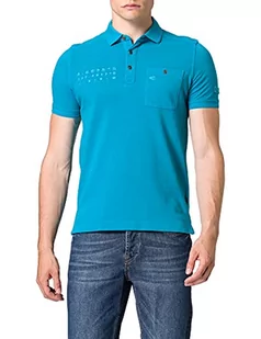 camel active Męska koszulka polo, niebieski (Ocean Blue), S - Koszulki męskie - miniaturka - grafika 1