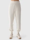 Spodnie damskie - 4F Spodnie dresowe joggery damskie 4FRSS24TTROF1054-11S Biały Roz. XS - miniaturka - grafika 1