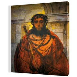 Obraz religijny na płótnie Jezus Chrystus Umęczony - Ecce Homo - Ikony i obrazy sakralne - miniaturka - grafika 1