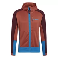 Bluzy męskie - adidas Męska bluza z kapturem M Tx Flooce Hdj, Tiemag, S, Tiemag, S - miniaturka - grafika 1