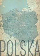 Plakaty - Plakat NICE WALL Polska, vintage, mapa 50x70 cm - miniaturka - grafika 1