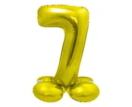 Balony i akcesoria - Godan Balon foliowy stojący cyfra 7 złota - 72 cm - 1 szt. CS-SZL7 - miniaturka - grafika 1