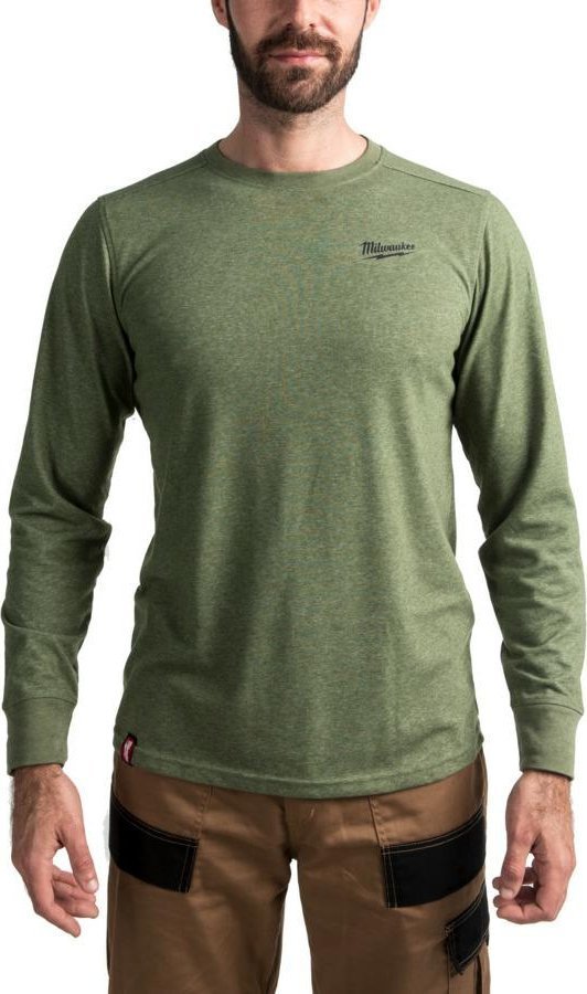 Milwaukee MILWAUKEE T-SHIRT Z DŁUGIM RĘKAWEM - ZIELONY HTLSGN-S