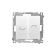 Wyłączniki światła i elektryczne - LEDart żaluzjowy zwierny biały DZP1.01/11 Kontakt Simon54 - miniaturka - grafika 1