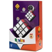 Zabawki interaktywne dla dzieci - Zabawka kostka Rubika SPIN MASTER Rubik's Classic + breloczek 6062800 - miniaturka - grafika 1