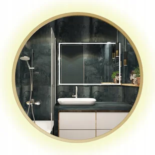 LUSTRO PODŚWIETLANE LED 70 CM ŁAZIENKOWE OKRĄGŁE - Lustra - miniaturka - grafika 1