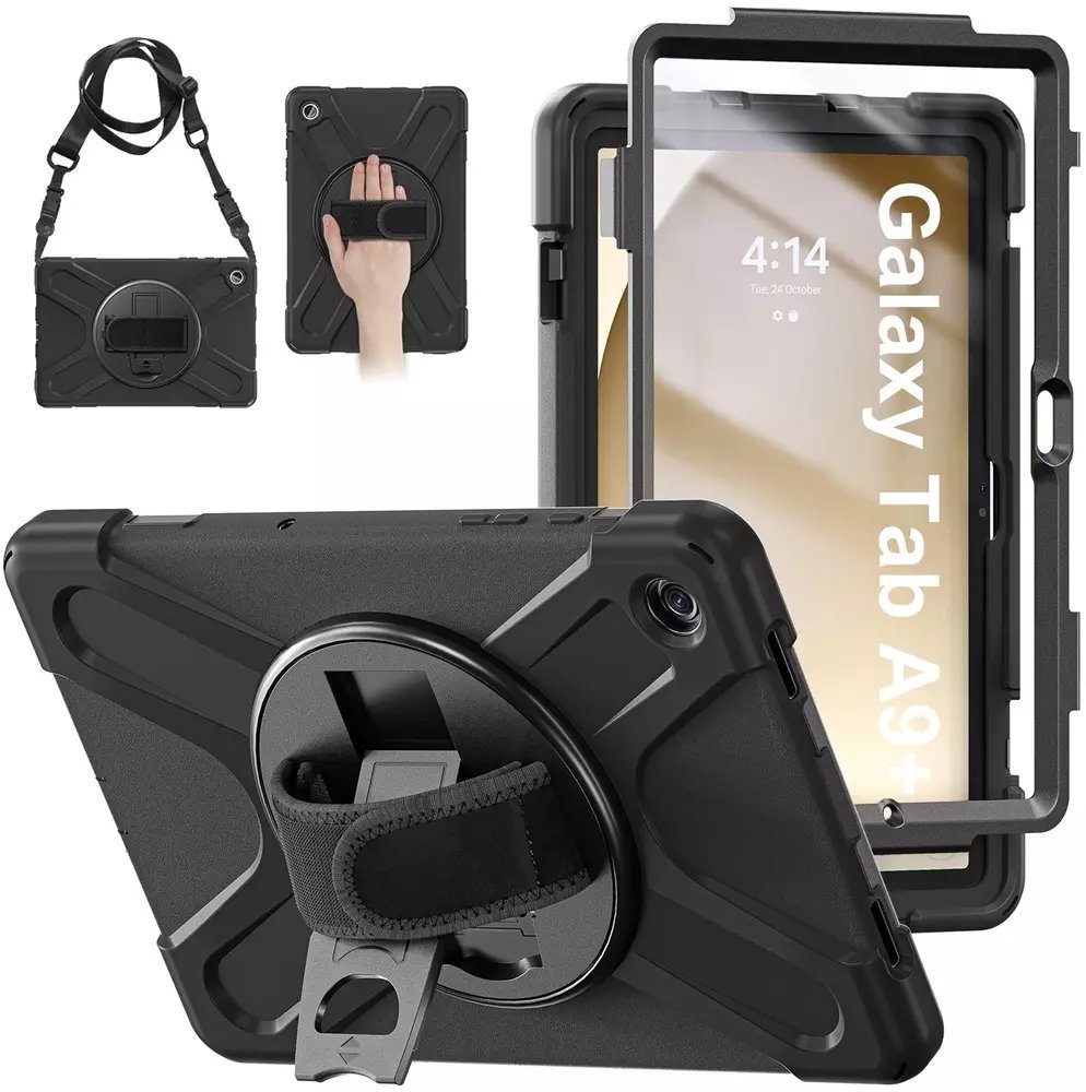 Etui na tablet 4kom.pl Etui Shockproof do Samsung Galaxy Tab A9 Plus 11 2023 X210 X215 X216, czarne