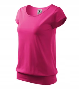 Koszulka bluzka damska t-shirt City czerw.purp M - Bluzki damskie - miniaturka - grafika 1