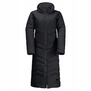 Jack Wolfskin płaszcz damski niebieski puchowy z kapturem rozmiar L - Płaszcze damskie - miniaturka - grafika 1