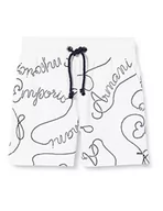 Spodenki damskie - Emporio Armani Swimwear Damskie szorty Emporio Armani z logomanią, białe/granatowe, XL, White/Navy Blue, XL - miniaturka - grafika 1