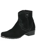 Botki damskie - Caprice Damskie sztyblety Boot Heel 9-25306-43, Black Suede, 40 EU, czarny zamsz, 40 EU - miniaturka - grafika 1