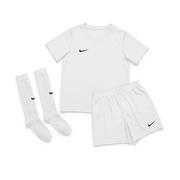 Komplet piłkarski Nike Dry Park 20 Jr CD2244 (kolor Biały, rozmiar 104 - 110)