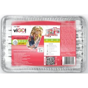 Tacki aluminiowe VIGO 7341004 (3 sztuki) - Akcesoria do grilla - miniaturka - grafika 1