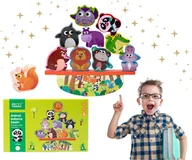 Klocki - KLOCKI DREWNIANE EDUKACYJNE BALANSUJĄCE ZWIERZĘTA - miniaturka - grafika 1