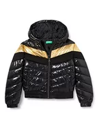 Kurtki i płaszcze dla dziewczynek - United Colors of Benetton Dziewczęca kurtka 2eo0cn00z, czarna 100, XL - miniaturka - grafika 1