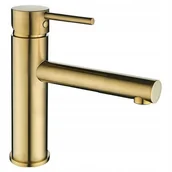 Baterie umywalkowe - Bateria Umywalkowa Nablatowa Astral Gold Niska - miniaturka - grafika 1