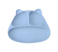 Miseczki i talerzyki dla dzieci - Mombella Talerzyk z Przyssawką Panda Light Blue - miniaturka - grafika 1