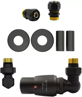 Varioterm Zawór termostatyczny trójosiowy Master All in One - czarny strukturalny alu-pex - PEX 16 mm prawy AEMAGS0214CFK/P(PEX) - Zawory i kraniki - miniaturka - grafika 1