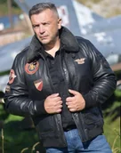 Kurtki męskie - Pilotka skórzana - USA Force - miniaturka - grafika 1