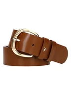 Paski - Wojas Skórzany pasek w kolorze jasnobrązowym - miniaturka - grafika 1