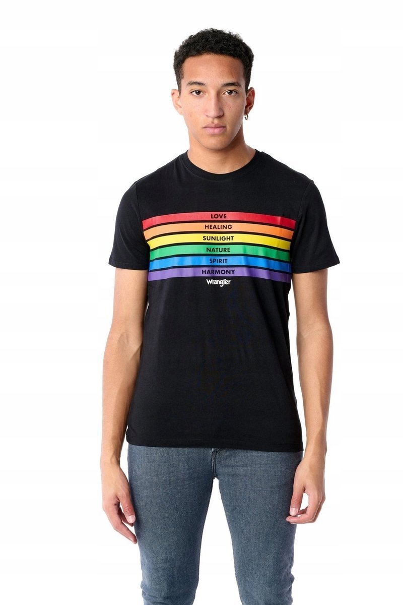 WRANGLER PRIDE TEE BLACK W770D3100 S
