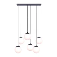 Lampy sufitowe - Kaja ALFRED OLSZEWSKI Czarno-biała lampa wisząca na sześć żarówek K-4748 z serii CAMINA - miniaturka - grafika 1
