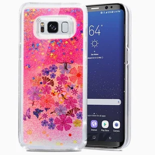 Zizo Liquid Glitter Star Case Etui Samsung Galaxy S8+ (Spring Flowers) - Etui i futerały do telefonów - miniaturka - grafika 4
