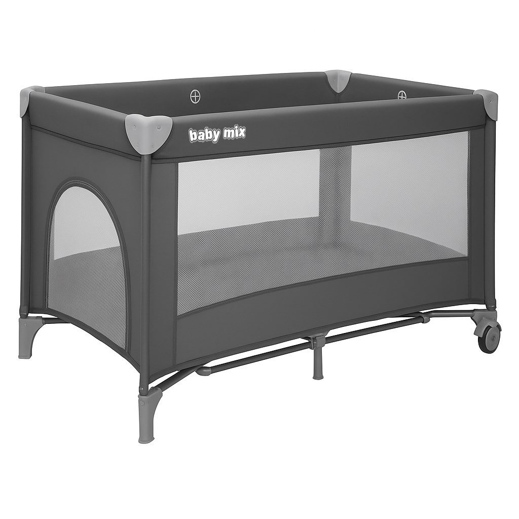 Łóżeczko Turystyczne Simple Baby Mix Szare