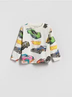 Bluzki dla niemowląt - Reserved - Longsleeve Hot Wheels - złamana biel - miniaturka - grafika 1